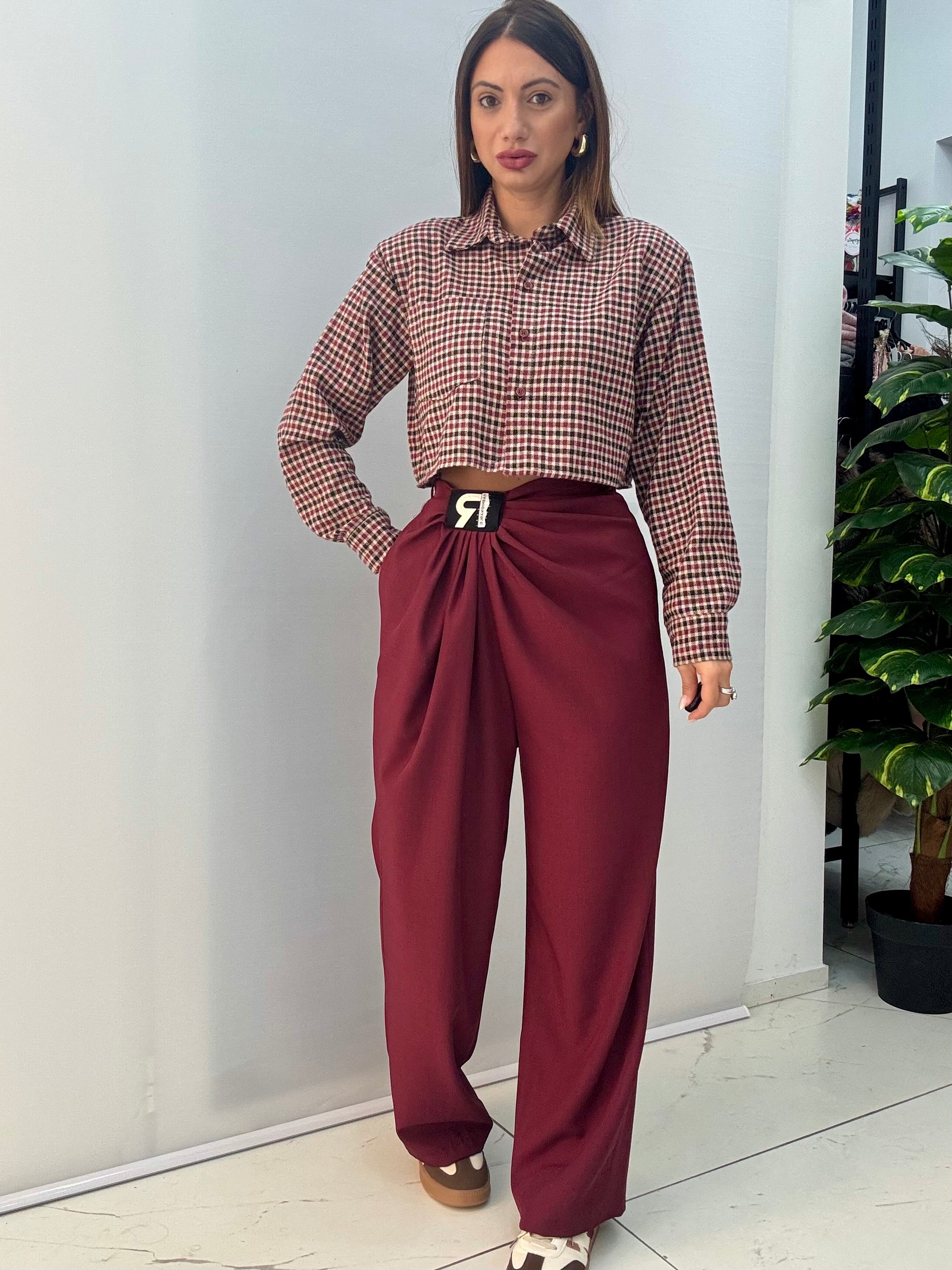 Pantalone Erre Bordeaux